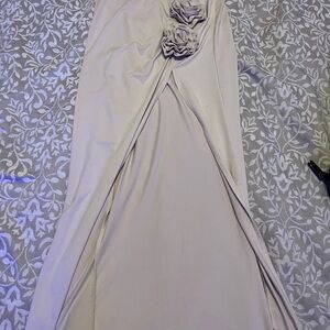 SHEIN Cream Maxi skirt with Floral Detail